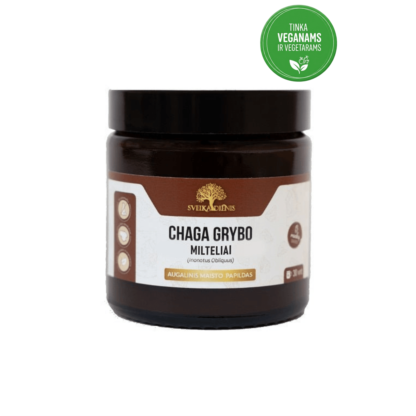 Chaga grybas (30g) - stiprybė iš gamtos - Sveikadienis