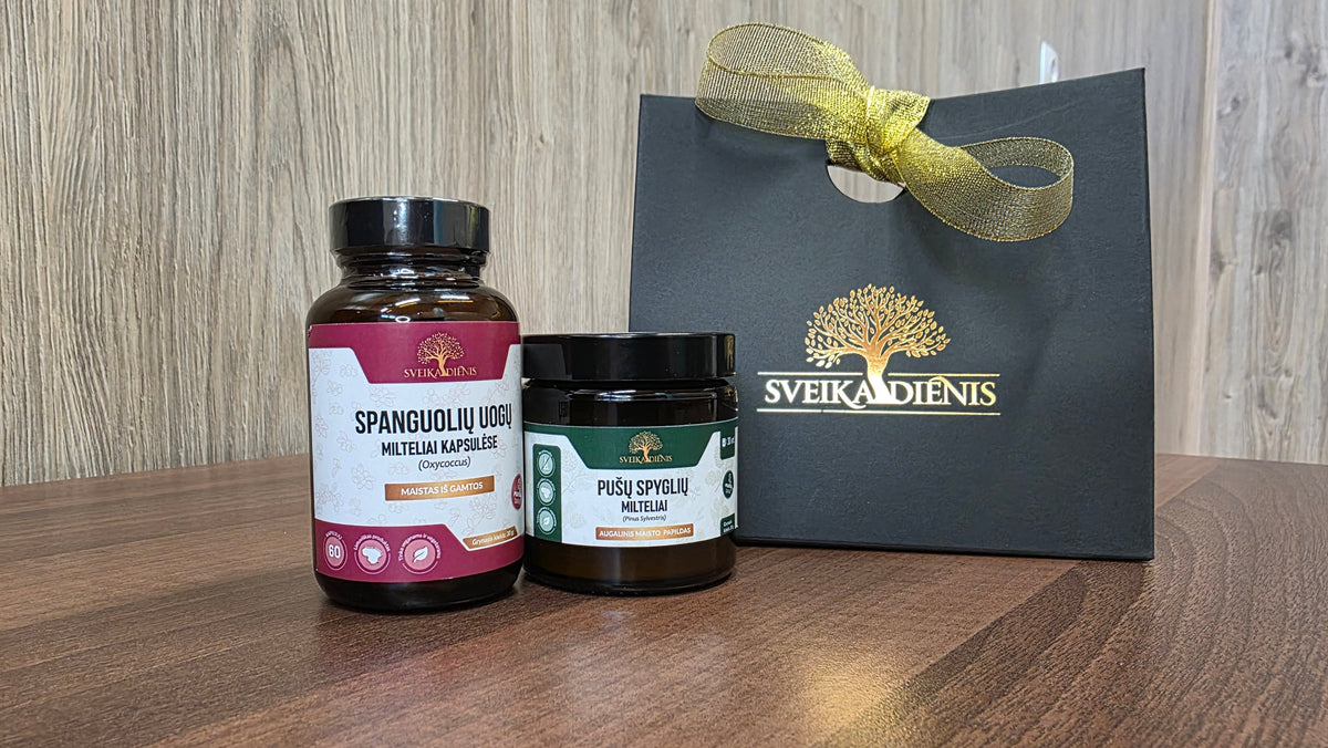 Rinkinys moterims: Spanguolių uogos + Pušų spygliai 30g - Sveikadienis