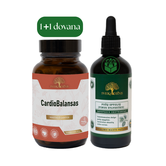 CardioBalansas - ramiai širdžiai + DOVANA (Pušų spyglių ekstraktas)