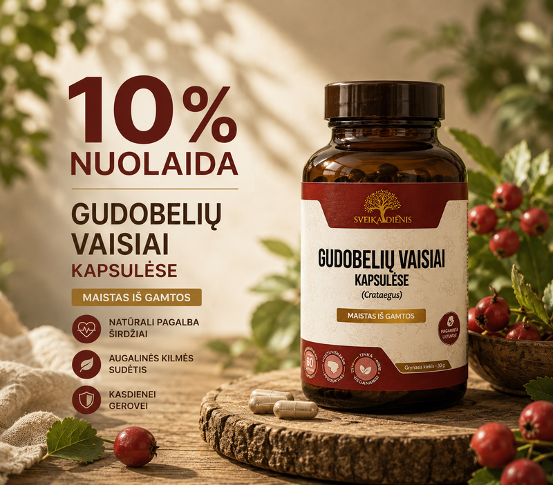 Gudobelės kapsulėse – širdžai ir kraujotakai - Sveikadienis