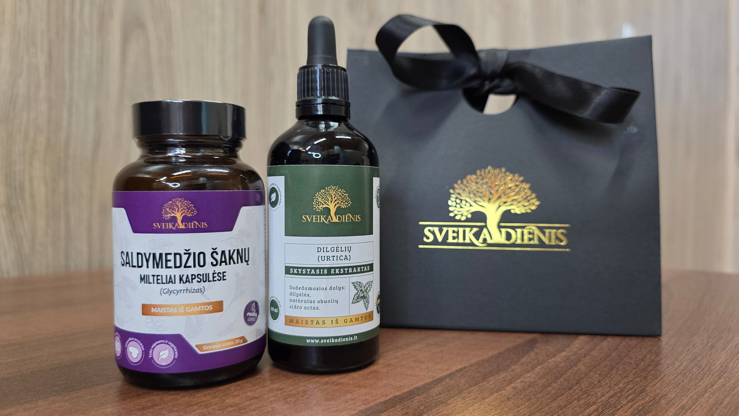 Rinkinys moterims: Dilgėlių ekstraktas + Saldymedžio šaknis