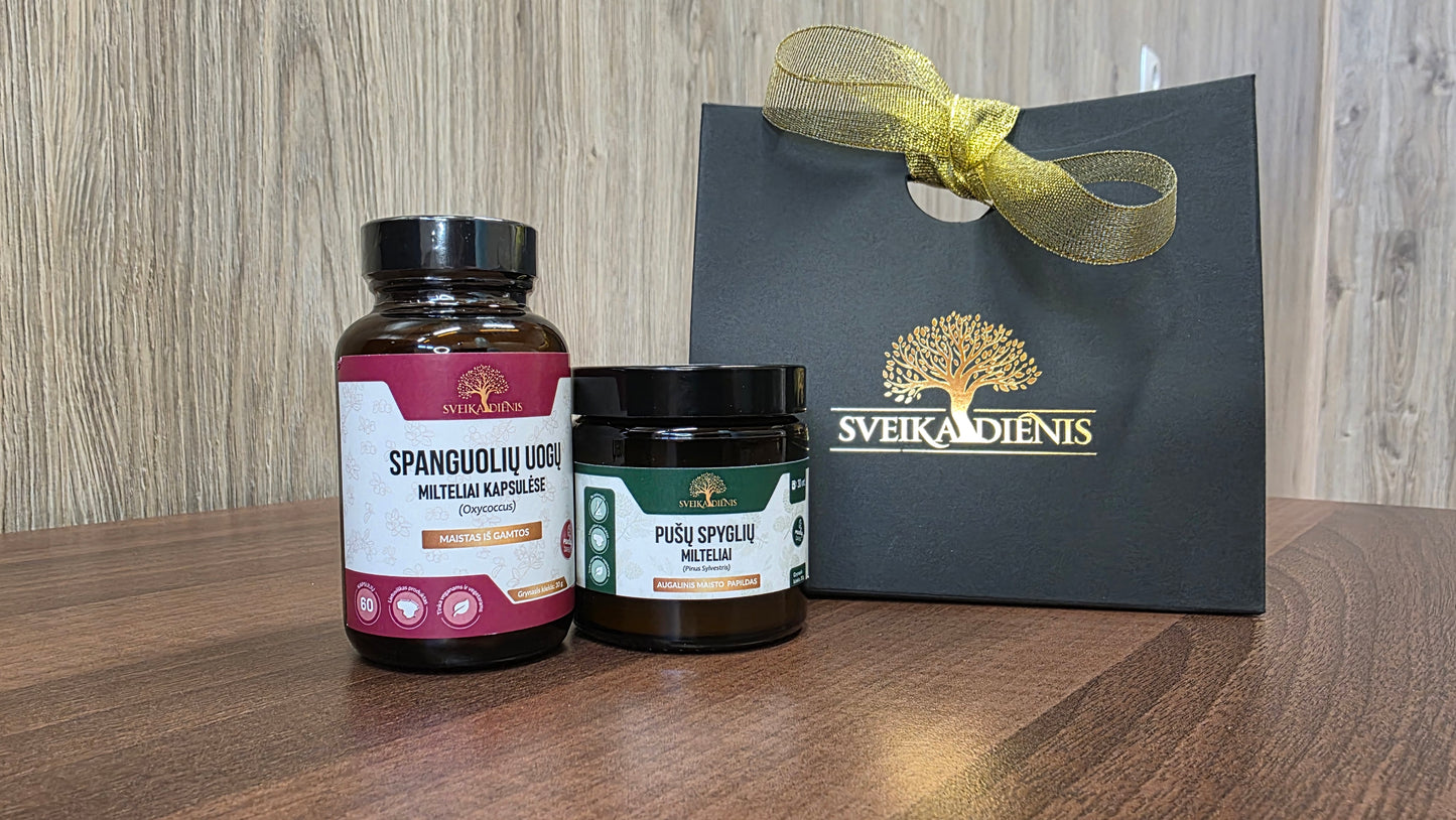 Rinkinys moterims: Spanguolių uogos + Pušų spygliai 30g