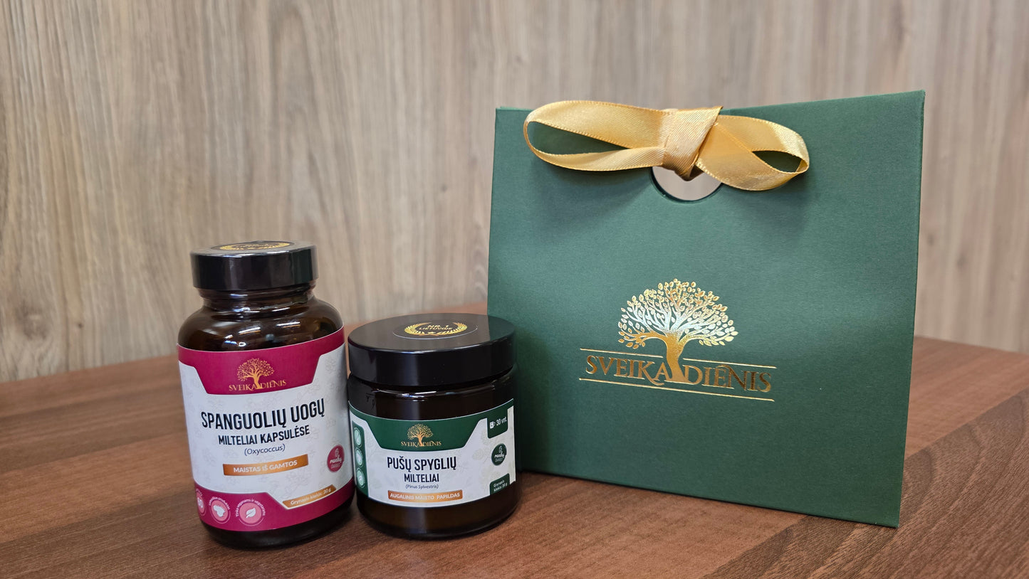 Rinkinys moterims: Spanguolių uogos + Pušų spygliai 30g