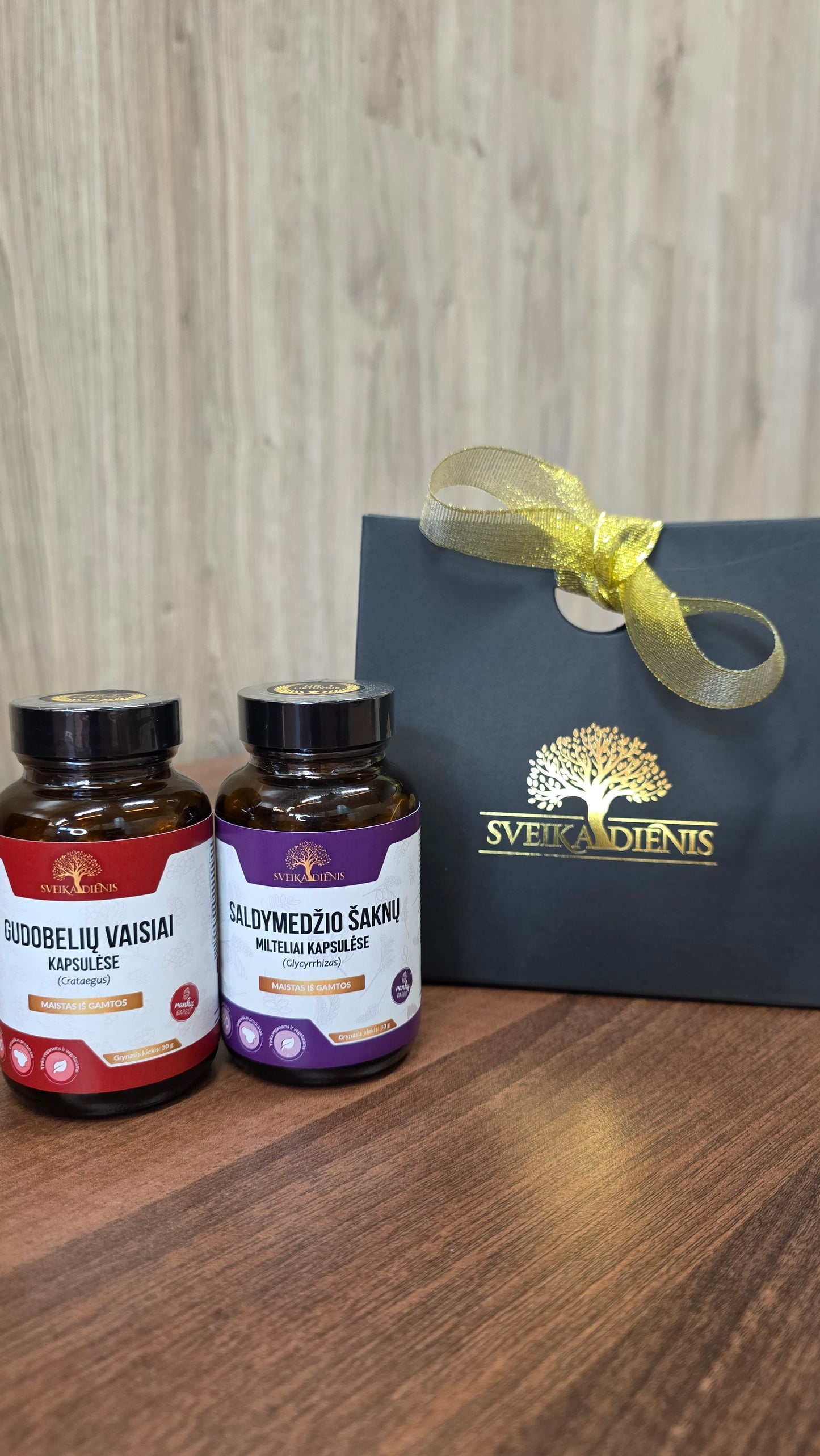 Rinkinys širdžiai ir nervų sistemai: Gudobelių vaisiai + Saldymedžio šaknis