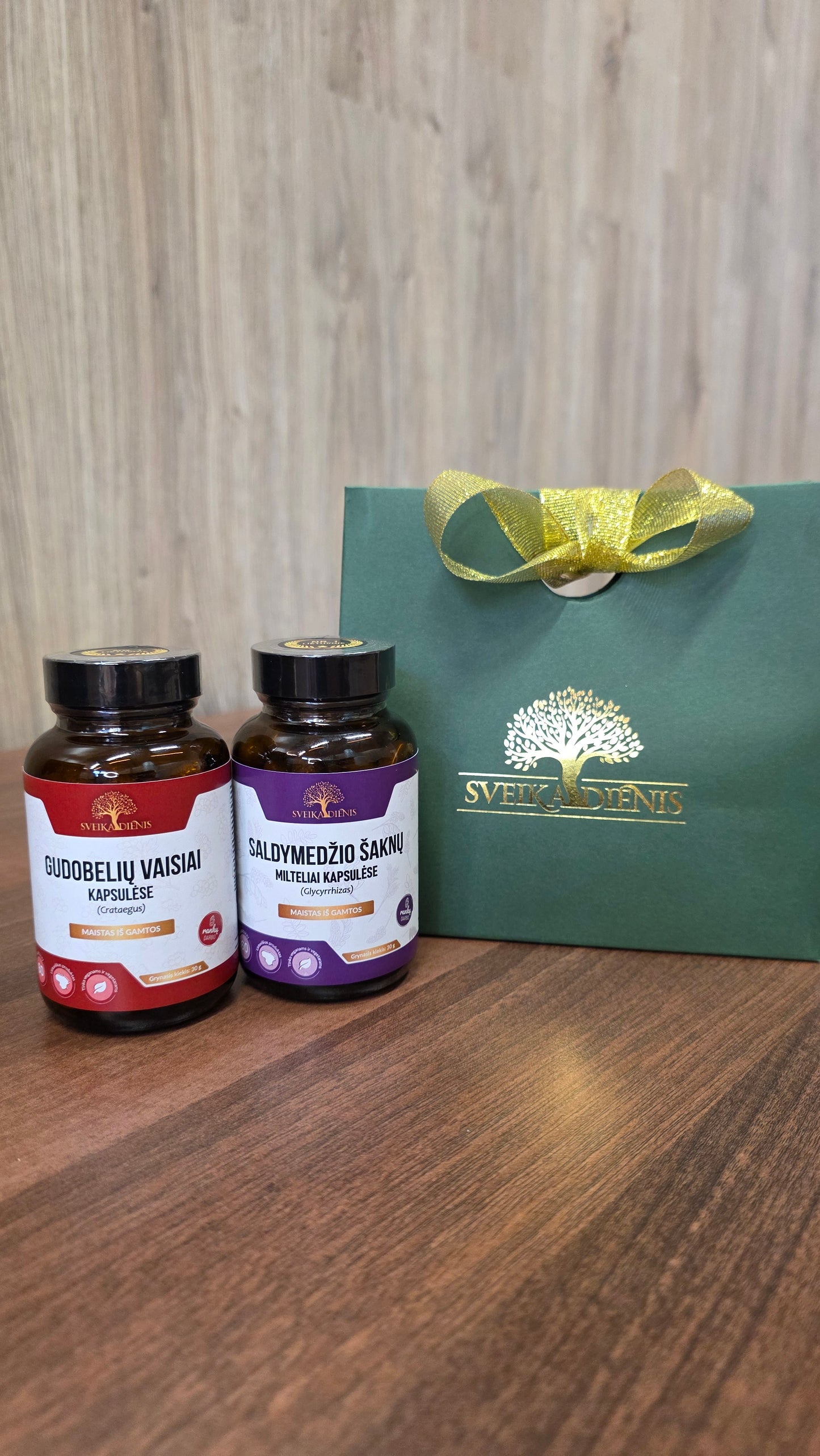 Rinkinys širdžiai ir nervų sistemai: Gudobelių vaisiai + Saldymedžio šaknis