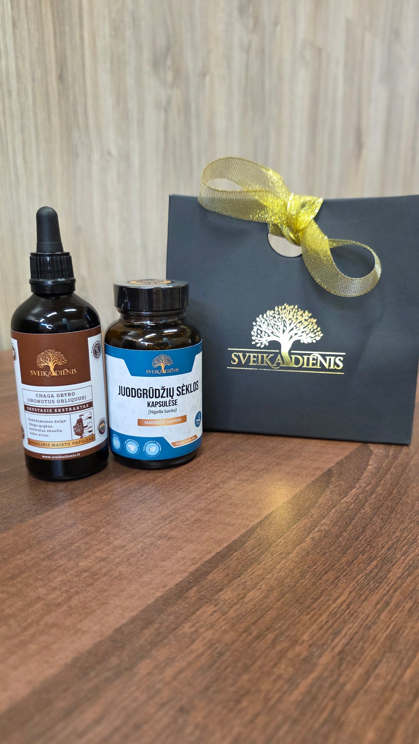 Rinkinys vyrams: Chaga grybo ekstraktas + Juodgrūdžių sėklos