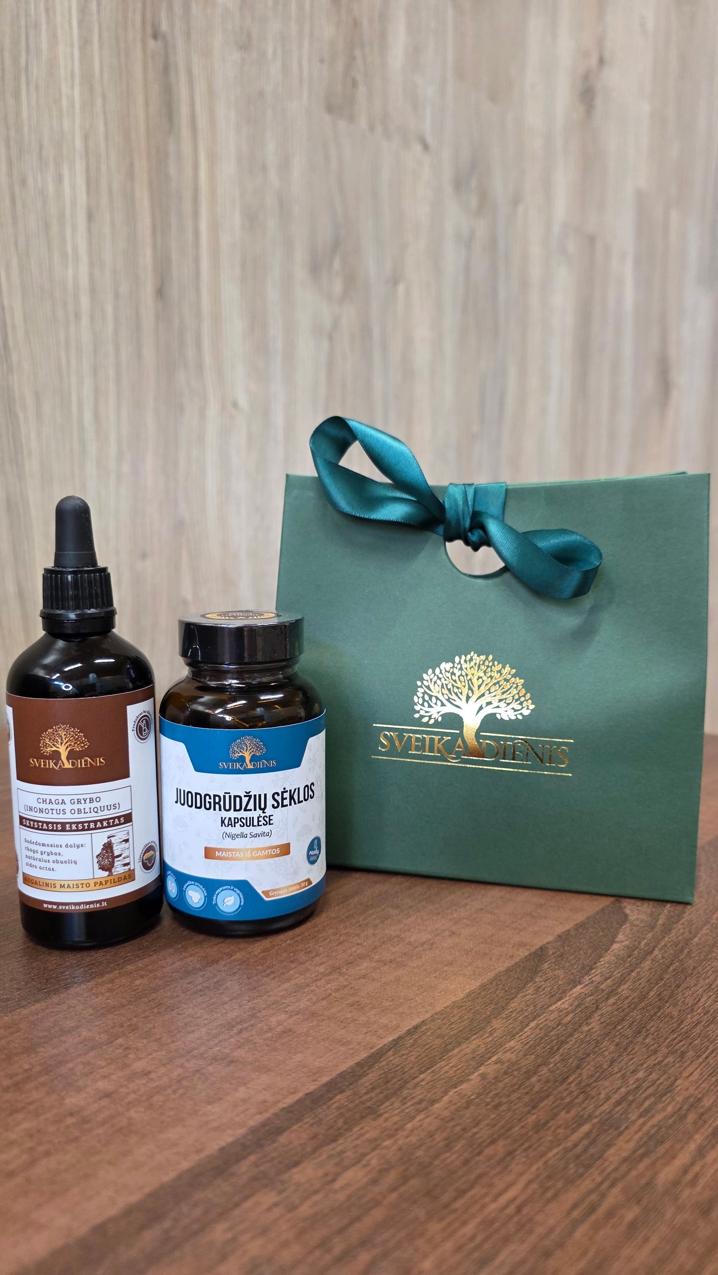 Rinkinys vyrams: Chaga grybo ekstraktas + Juodgrūdžių sėklos