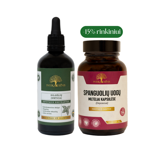 Rinkinys vyrams: Dilgėlių ekstraktas + Spanguolių uogos