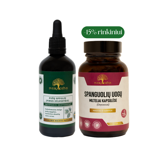 Rinkinys vaikams: Pušų spyglių ekstraktas + Spanguolės
