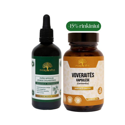 Rinkinys vaikams: Pušų spyglių ekstraktas + Voveraitės
