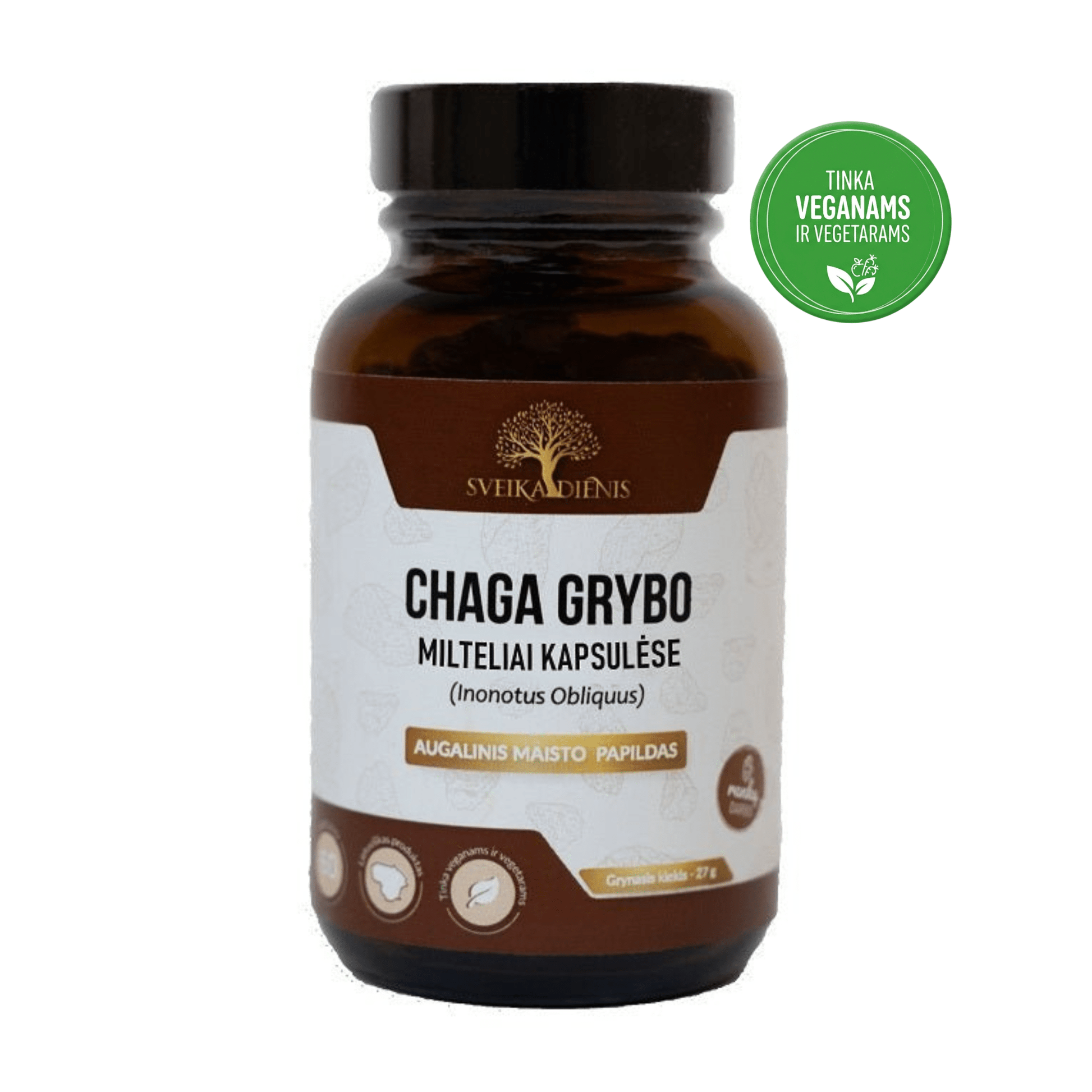 Chaga grybas kapsulėse – miško jėga - Sveikadienis