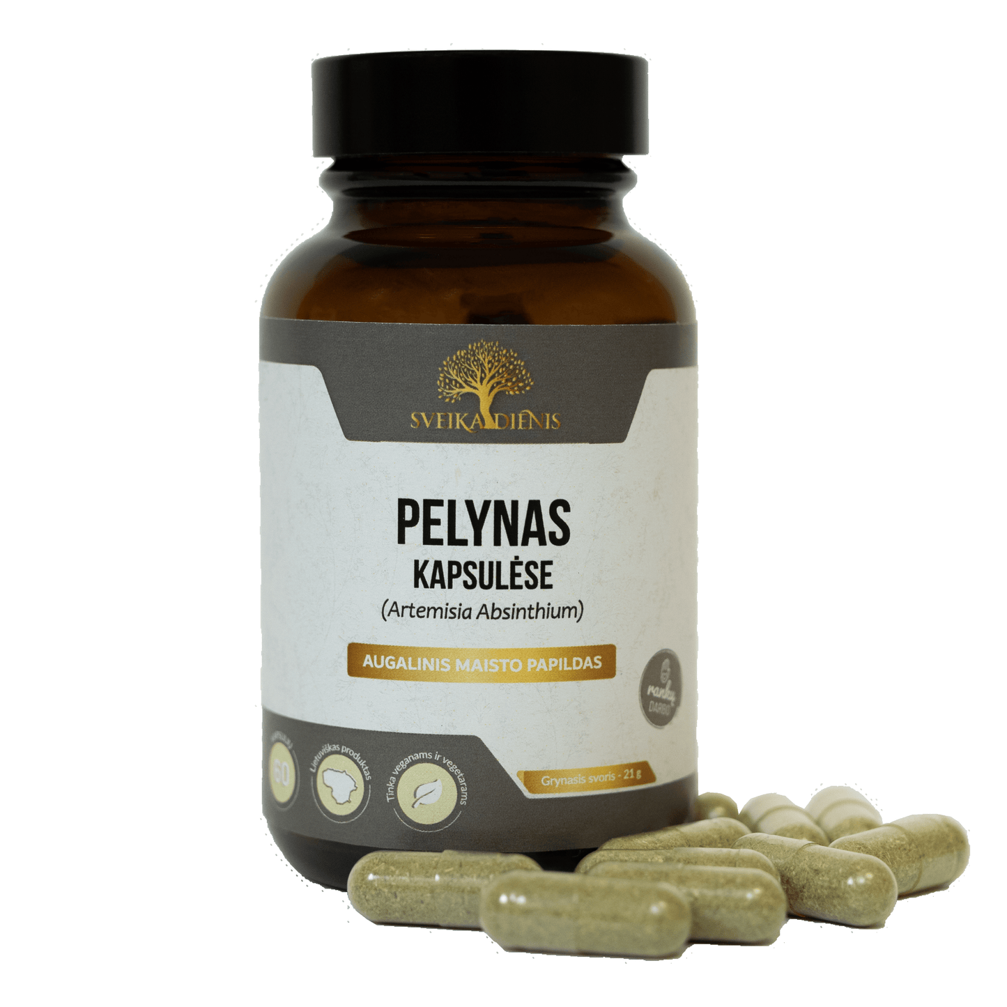 Pelynas kapsulėse – 100% pelyno žolė - Sveikadienis