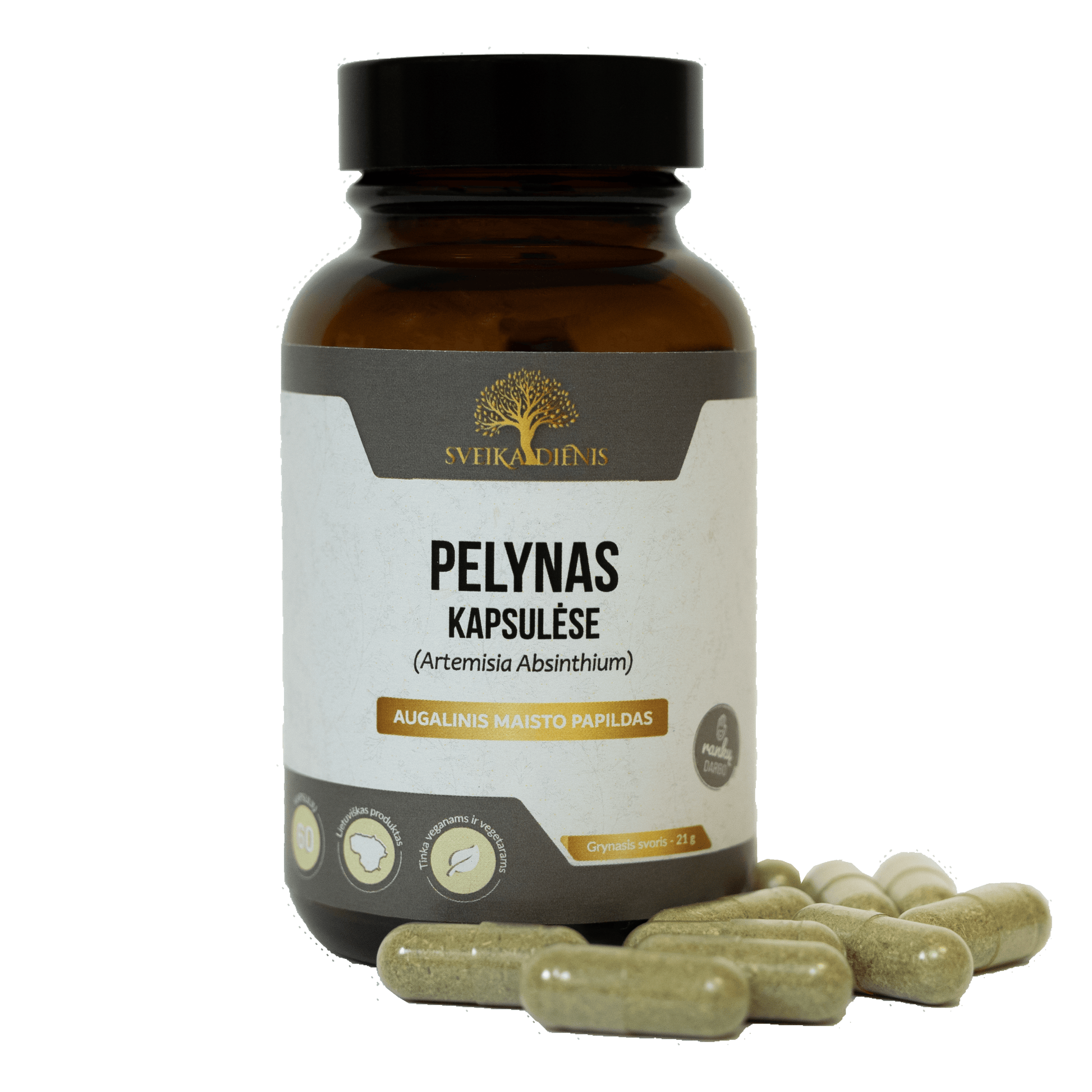 Pelynas kapsulėse – 100% pelyno žolė - Sveikadienis