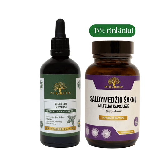 Rinkinys moterims: Dilgėlių ekstraktas + Saldymedžio šaknis - Sveikadienis