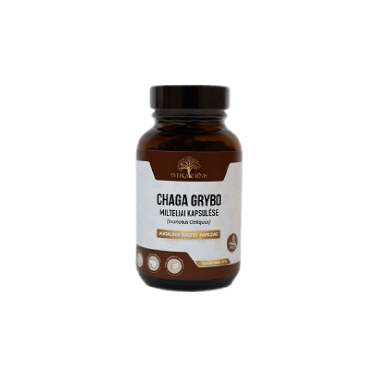 Rinkinys širdžiai ir nervų sistemai: Chaga grybas + Gudobelių vaisių ekstraktas - Sveikadienis
