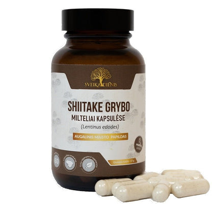Shiitake grybas kapsulėse – energijai - Sveikadienis