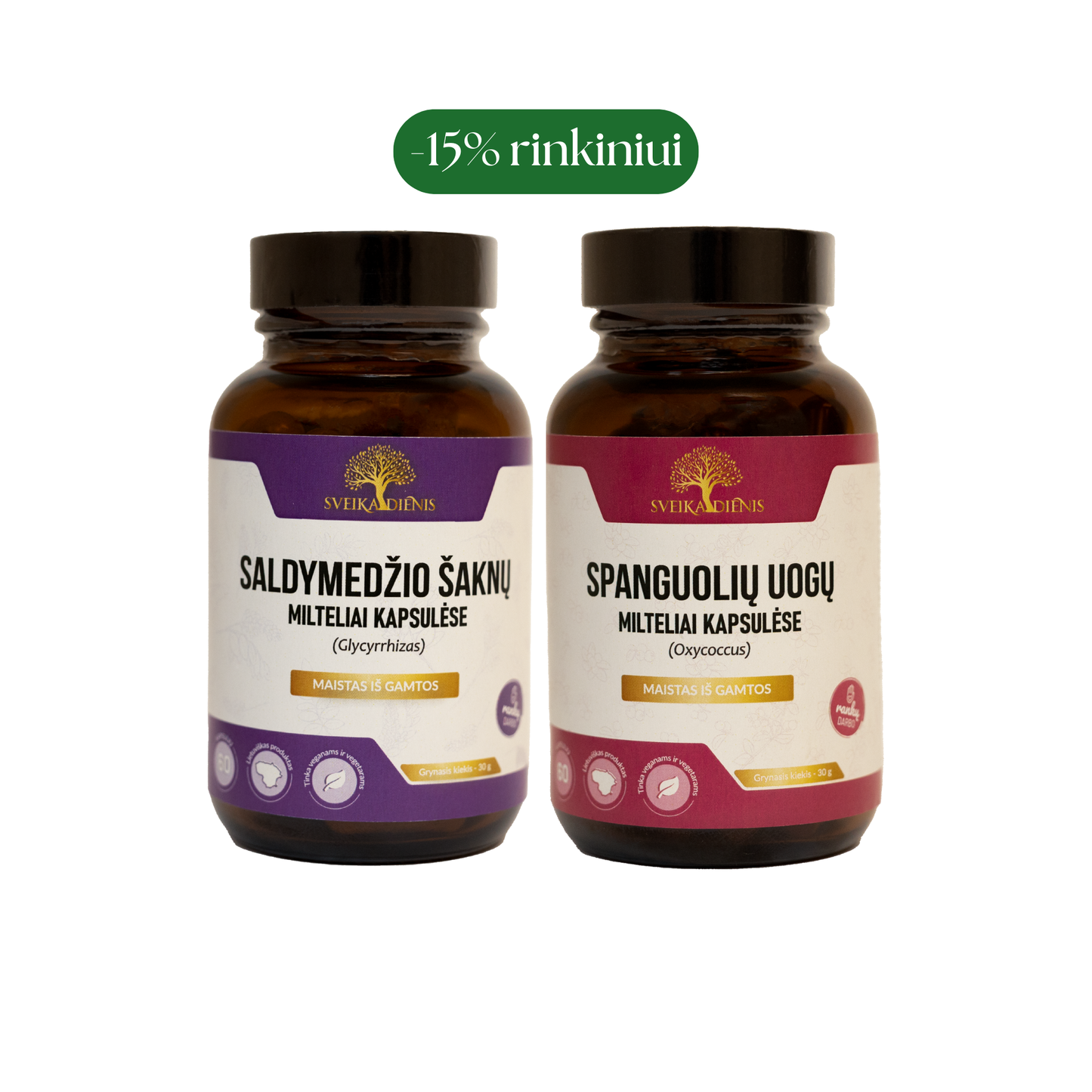 Rinkinys moterims: Saldymedžio šaknis + Spanguolių uogos